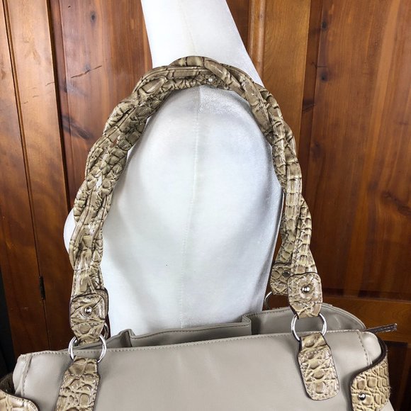 NEW - GENNA DEROSSI Vintage Snakeskin Trim Shoulder Bag Y2K Timeless - Picture 4 of 14